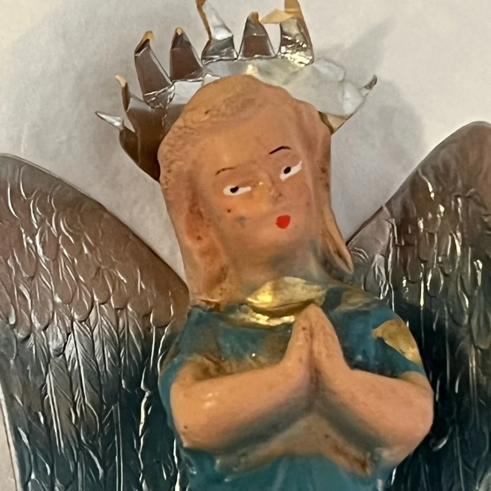 Antique Victorian Angel Christmas tree topper composite  German
